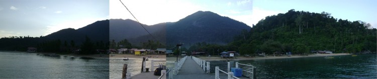 Panaromic view of Paya beach jetty point